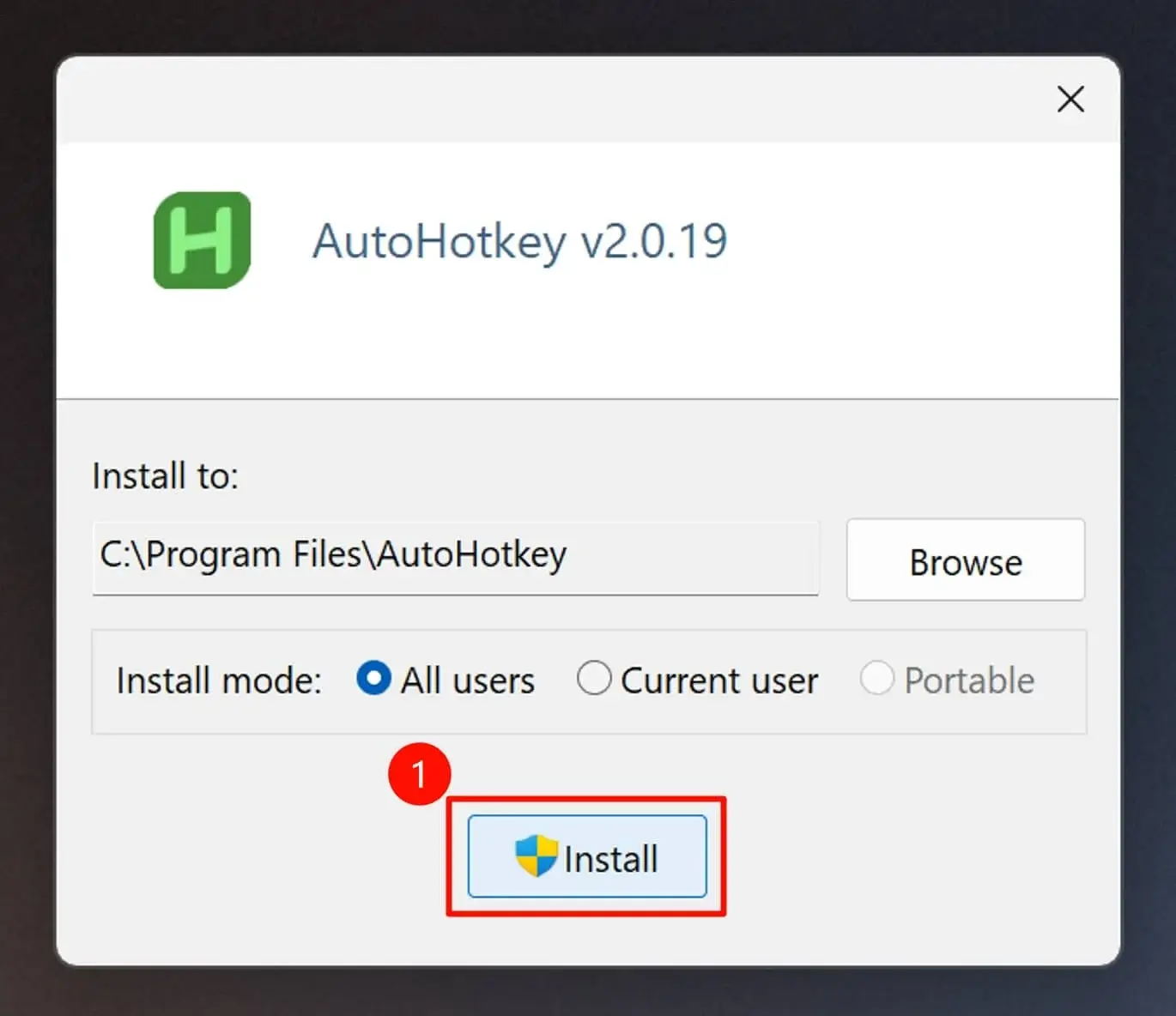 安装 AutoHotKey